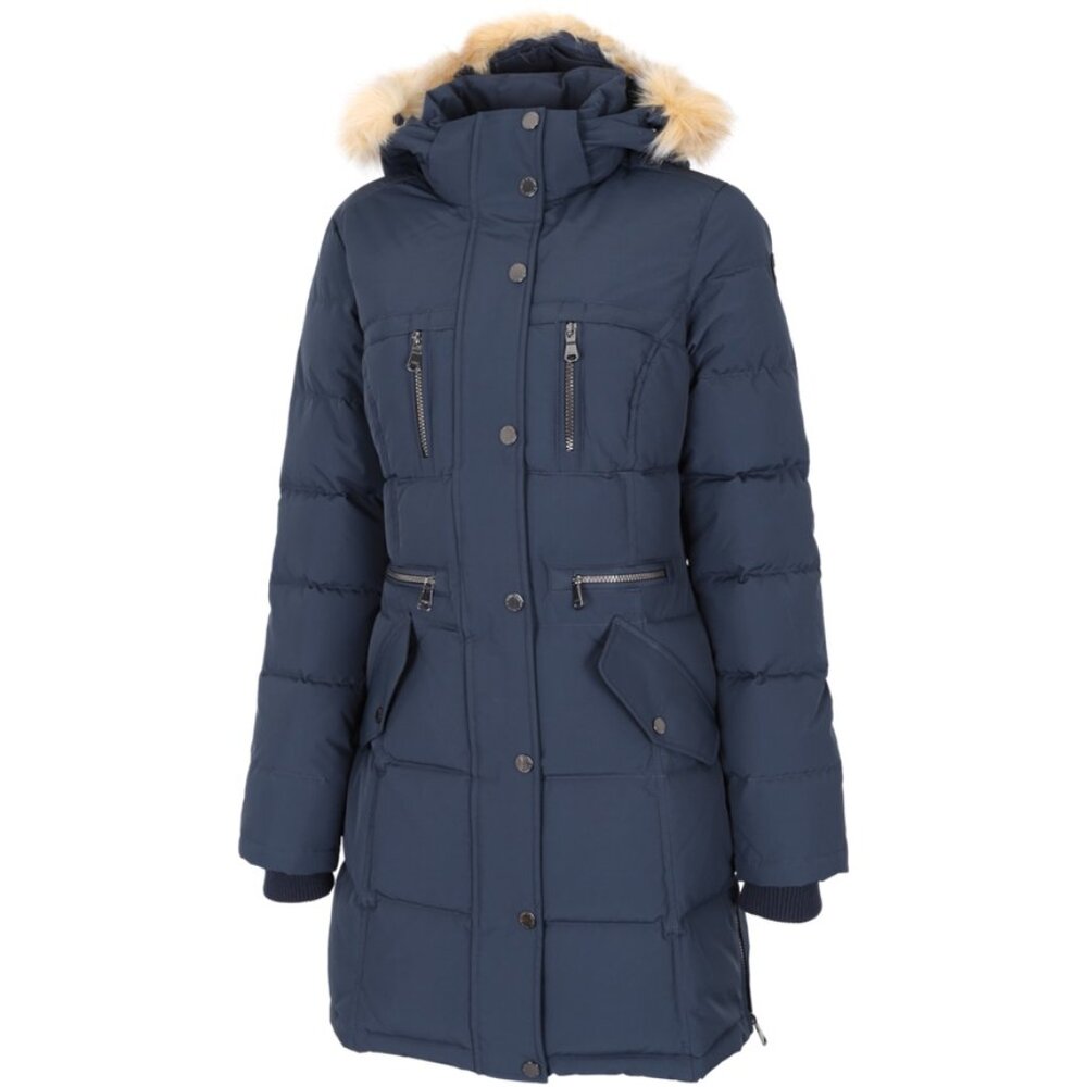 Pajar Canada Balmoral Down Parka Coat Navy Crystal
